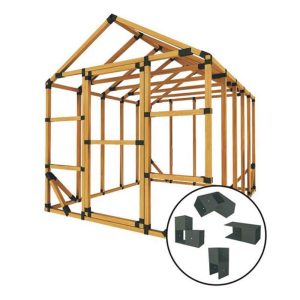 10 ft W x 20 ft D Custom DIY Greenhouse Set by E-Z Frames