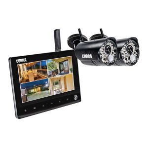 Cobra 4 Channel Cordless Surveillance Unit with 2 Cameras