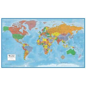 Swiftmaps 24h x 36w World Premier Partition Map Poster Mural