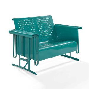Crosley Bates Outside Steel Loveseat Glider