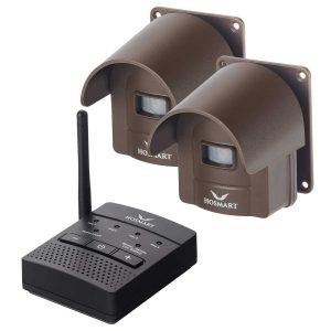 1/2 Mile Hosmart Driveway Alert system Cordless Detector Unit & Driveway Detector Alert Unit Weather-resistant Security Outside Motion Detector & Sensor