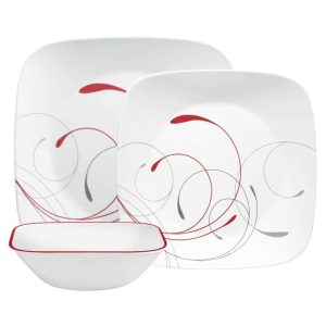 Corelle Splendor Square Dinnerware Kit