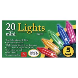 Dollar Tree Stores 20-Count Mini Inside Multiolored Christmas Lights Strands