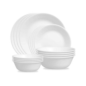 Corelle Winter Frost Bright white 16-Piece Dinnerware Kit