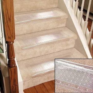 Unknown Transparent Stair Treads Carpet Protectors Kit of 2