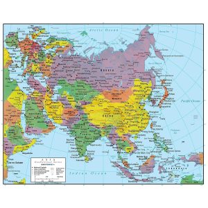 Asia Partition Map GeoPolitical Edition by Swiftmaps
