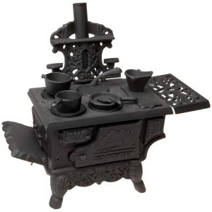 Matte black Mini Wooden Cook Stove Kit
